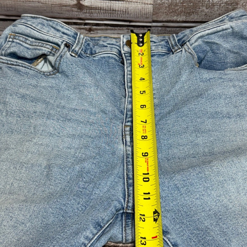 Oliver Logan Jeans Women 30 Blue Raw Hem Straight Leg Light Wash High Rise - Picture 9 of 9